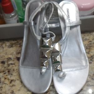 Silver colored sandal